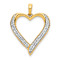 14K Two-tone Gold Gold Diamond Heart Pendant
