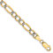 14K Two-tone Gold 5.25mm Pave Figaro Link Bracelet