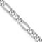 Rhodium Over 14k White Gold 4.4mm Figaro Link 24 Inch Chain