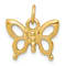 14k Yellow Gold Solid Polished Butterfly Pendant