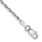 Rhodium Over 10k White Gold 1.85mm Diamond-Cut Quadruple Rope Link Bracelet