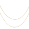 Snake ChaIn Necklace With Diamond-Cut Stations Set Of Two In 18K Gold
Over Sterling Silver