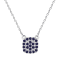 Sapphire Sterling Silver Necklace, 16 Inches