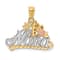 14k Yellow and Rose Gold with Rhodium Over 14k Yellow Gold Diamond-Cut
#1 Nana with Rose Pendant
