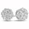 2.00cttw Diamond Cluster Earrings in 14k White Gold