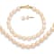 14K Yellow Gold Pink Freshwater Cultured Pearl 12 Inch Necklace, 5 Inch
Bracelet and Earring Set