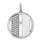 14K White Gold Gatsby Diamond Initial H Charm