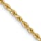 10k Yellow Gold 2.25mm Solid Diamond-Cut Quadruple Rope 26 Inch Chain