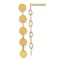 14K Yellow Gold Polished Circle Disk Dangle Post Earrings