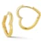 Sterling Statements 14K Yellow Gold Over Sterling Silver Large Heart
Shaped Huggie Hoop Earrings