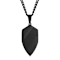 Robert Alton Men's Shield Pendant With Chain In Black Ion-Plated
Stainless Steel