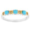 Turquoise And Lab-Grown Diamond Band Ring In Rhodium And 18K Gold Over
Sterling Silver 0.05ctw