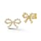 Rachel Zoe CZ Glitzy Bow Stud Earrings in 14K Gold Over Sterling Silver