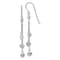 Rhodium Over 14k White Gold Diamond-Cut Triple Heart Dangle Earrings