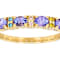 Tanzanite And Multi-Color Lab-Grown Diamond Ring In 18K Gold Over
Sterling Silver 0.64ctw