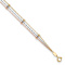 10k Yellow Gold, 10k White Gold and 10k Rose Gold 3-Strand Diamond-Cut
Beaded Cable Link Anklet