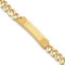14k Yellow Gold Hand-polished Curb Link ID Bracelet