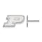 Rhodium Over Sterling Silver  LogoArt Purdue University Extra Small Post Earrings