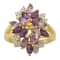 Purple Amethyst And White Sapphire 18k Yellow Gold Over Sterling Silver
Ring 1.52ctw