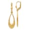 10k Yellow Gold Polished And Diamond-Cut Dangle Leverback Earrings