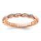 14K Rose Gold Stackable Expressions Diamond Twist Ring 0.04ctw