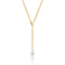 Pear Shape Freshwater Pearl Y-Style Necklace In 14K Gold Over Sterling Silver