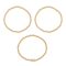 Initial V CZ Beaded Bracelet Set In 14K Gold Over Brass 0.10ctw