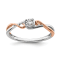 14K Two-tone White and Rose Gold First Promise 1/20 ct. Diamond
Promise/Engagement Ring 0.05ctw