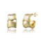 Waterfall C-Hoop Earrings In 14K Gold Over Brass