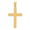 14k Yellow Gold Sandblasted Cross Pendant