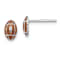 Rhodium Over Sterling Silver Enamel Football Post Earrings