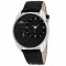 Oceanaut Men's Sentinel Black Dial, White Bezel, Black Leather Strap Watch