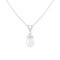 8-9mm White Cultured Freshwater Pearl Sterling Silver Pendant W/Chain