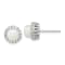 Rhodium Over Sterling Silver Cubic Zirconia and Freshwater Cultured
Pearl Post Earrings