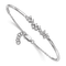 Rhodium Over 14k White Gold Diamond Bangle Bracelet