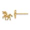 14K Yellow Gold Unicorn Post Earrings