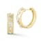 Rachel Zoe Mixed Shape CZ Hoop Earrings in 14K Gold Over Sterling Silver