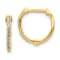 14K Yellow Gold Lab Grown Diamond Hoop Earrings