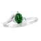 0.43ctw Emerald and Diamond Ring in 14k White Gold
