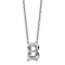 White Lab-Grown Diamond F VS 14K White Gold "B" Initial
Necklace 2.00ct