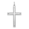 Rhodium Over 14k White Gold Laser Designed Cross Pendant