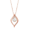 8-8.5mm Button White Freshwater Pearl with Diamond Accents 10K Rose Gold
Pendant with Chain