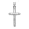 Rhodium Over 14K White Gold Crucifix Pendant