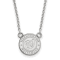 Rhodium Over Sterling Silver MLB LogoArt Washington Nationals Pendant Necklace