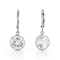 Round White Quartz Rhodium Over Sterling Silver Earrings 5.00ctw