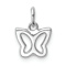 Rhodium Over 14k White Gold Cut-Out Butterfly Pendant