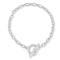 Sterling Statements Rhodium Over Sterling Silver Pave Toggle Bracelet