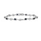 Rhodium Over 10k White Gold Oval Shaped Blue and Round Shaped White
Sapphire Bracelet