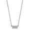 Rhodium Over Sterling Silver LogoArt Sigma Sigma Sigma Medium Pendant Necklace