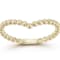 Bellissima Gold 14K Yellow Gold Beaded V Ring